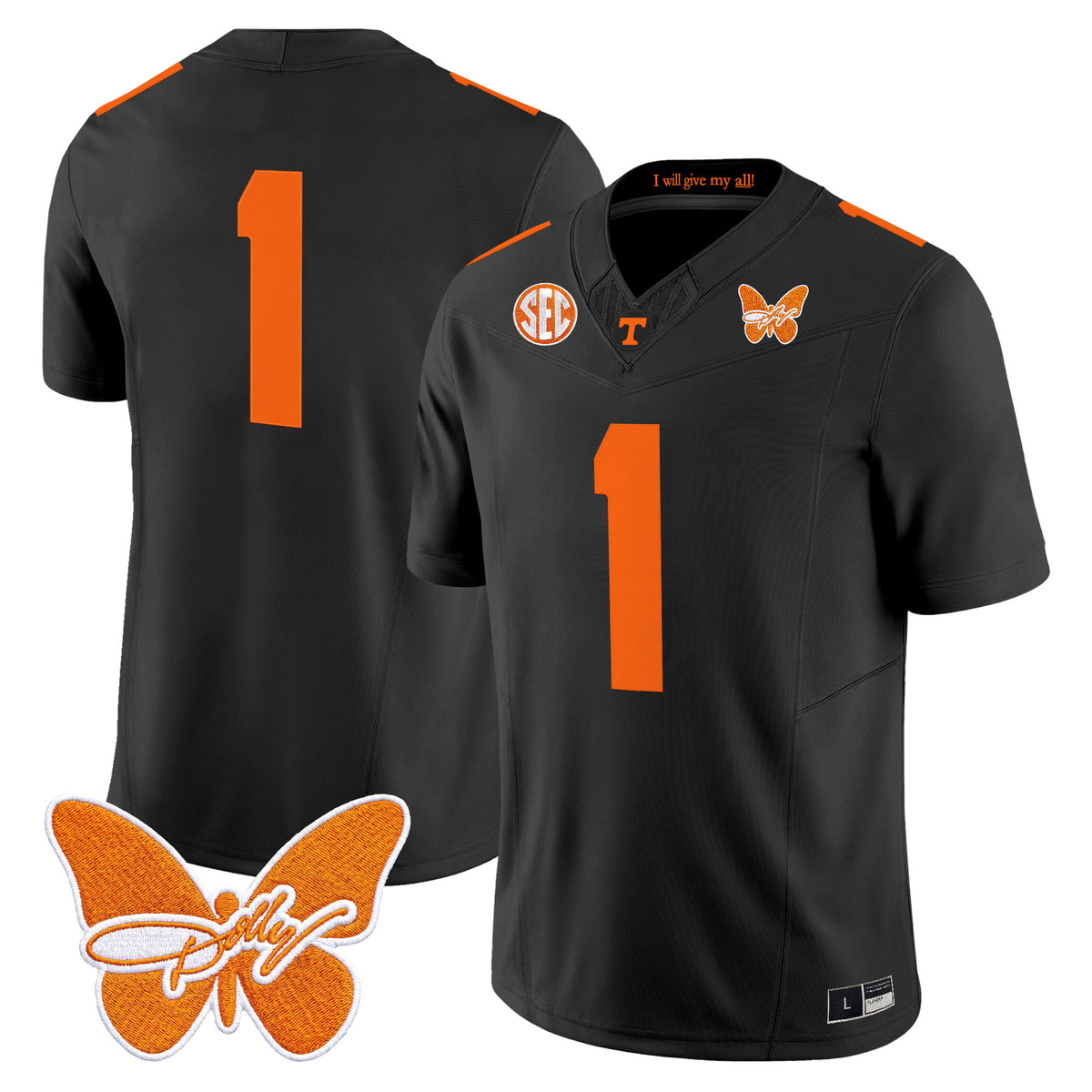 Men's Tennessee Volunteers Dolly Parton Patch Vapor Limited Jersey - All Stitched