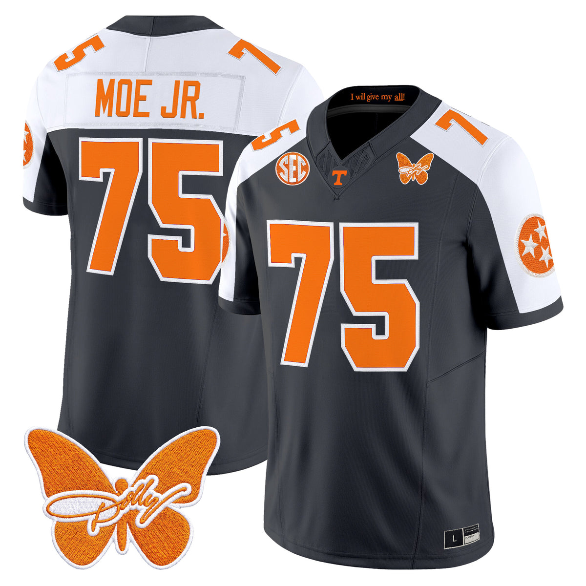 Men's Tennessee Volunteers Dolly Parton Patch Vapor Limited Jersey - All Stitched