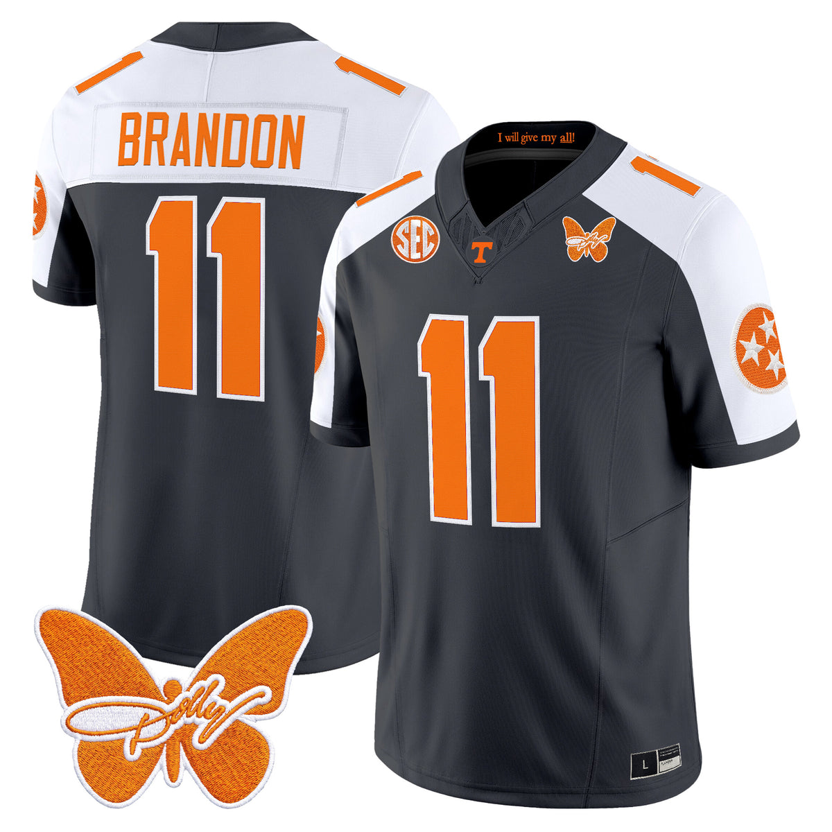 Men's Tennessee Volunteers Dolly Parton Patch Vapor Limited Jersey - All Stitched