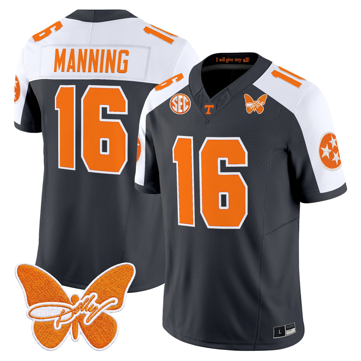 Men's Tennessee Volunteers Dolly Parton Patch Vapor Limited Jersey - All Stitched