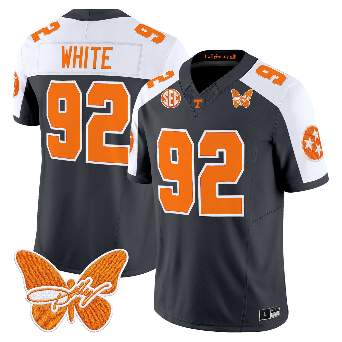 Men's Tennessee Volunteers Dolly Parton Patch Vapor Limited Jersey - All Stitched