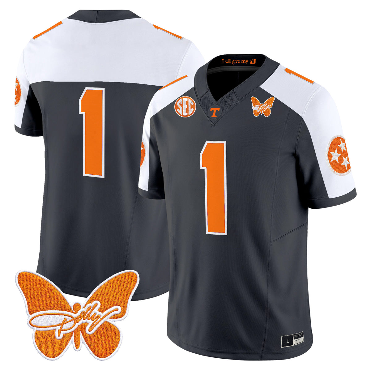 Men's Tennessee Volunteers Dolly Parton Patch Vapor Limited Jersey - All Stitched