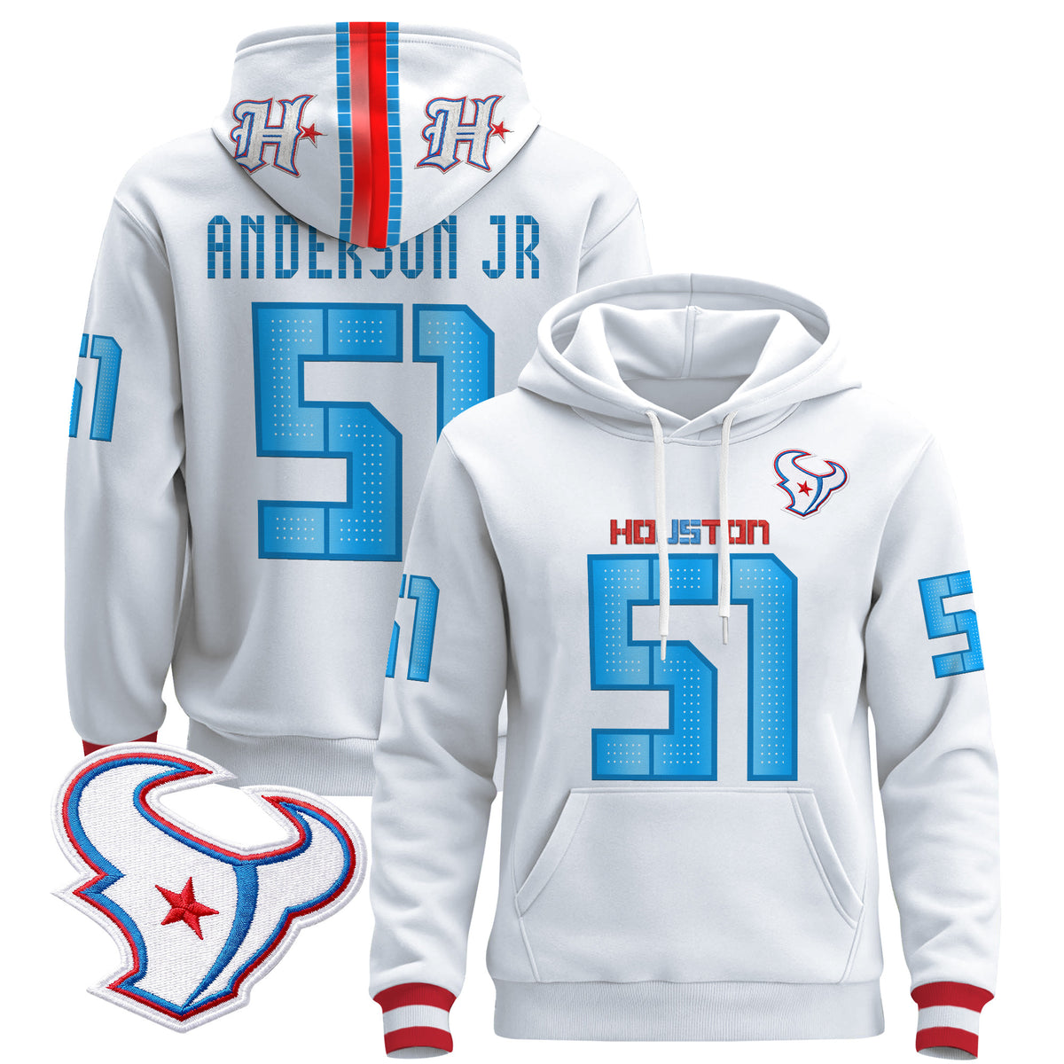 Houston Texans 2026 "Rivalries" Premium Pullover Hoodie - All Stitched