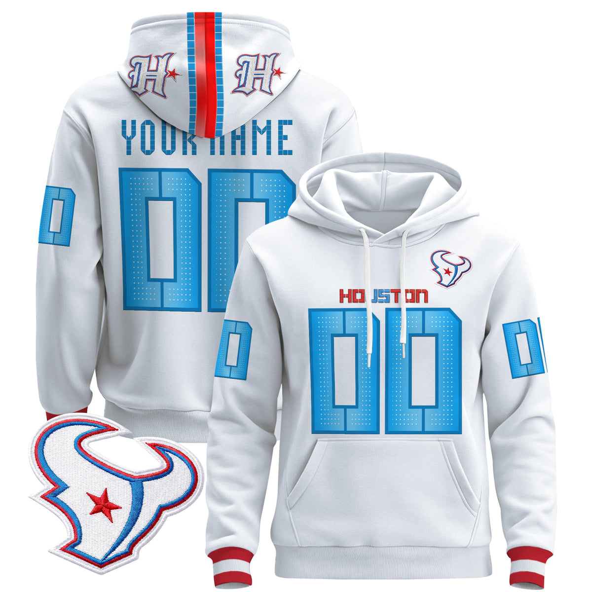 Houston Texans 2026 "Rivalries" Premium Custom Pullover Hoodie - All Stitched