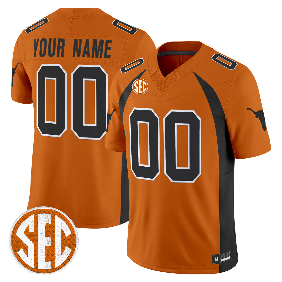Texas Longhorns 1990 Throwback Vapor Limited Custom Jersey - All Stitched