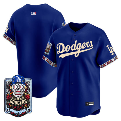 Men's Los Angeles Dodgers Día de los Muertos Vapor Premier Limited Jersey - Stitched