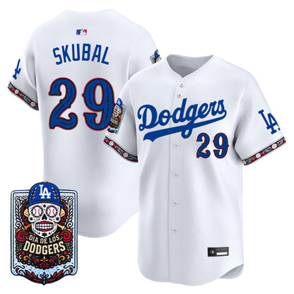 Men's Los Angeles Dodgers Día de los Muertos Vapor Premier Limited Jersey - Stitched
