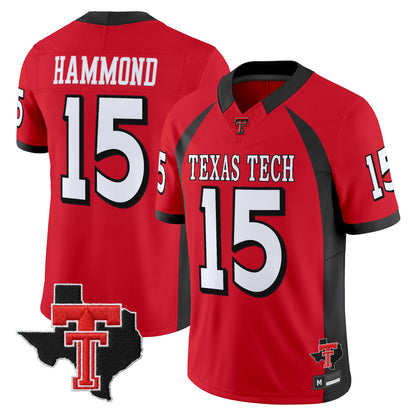 Men's Texas Tech Red Raiders Throwback Vapor Limited Jersey - Texas Patch - All Stitched