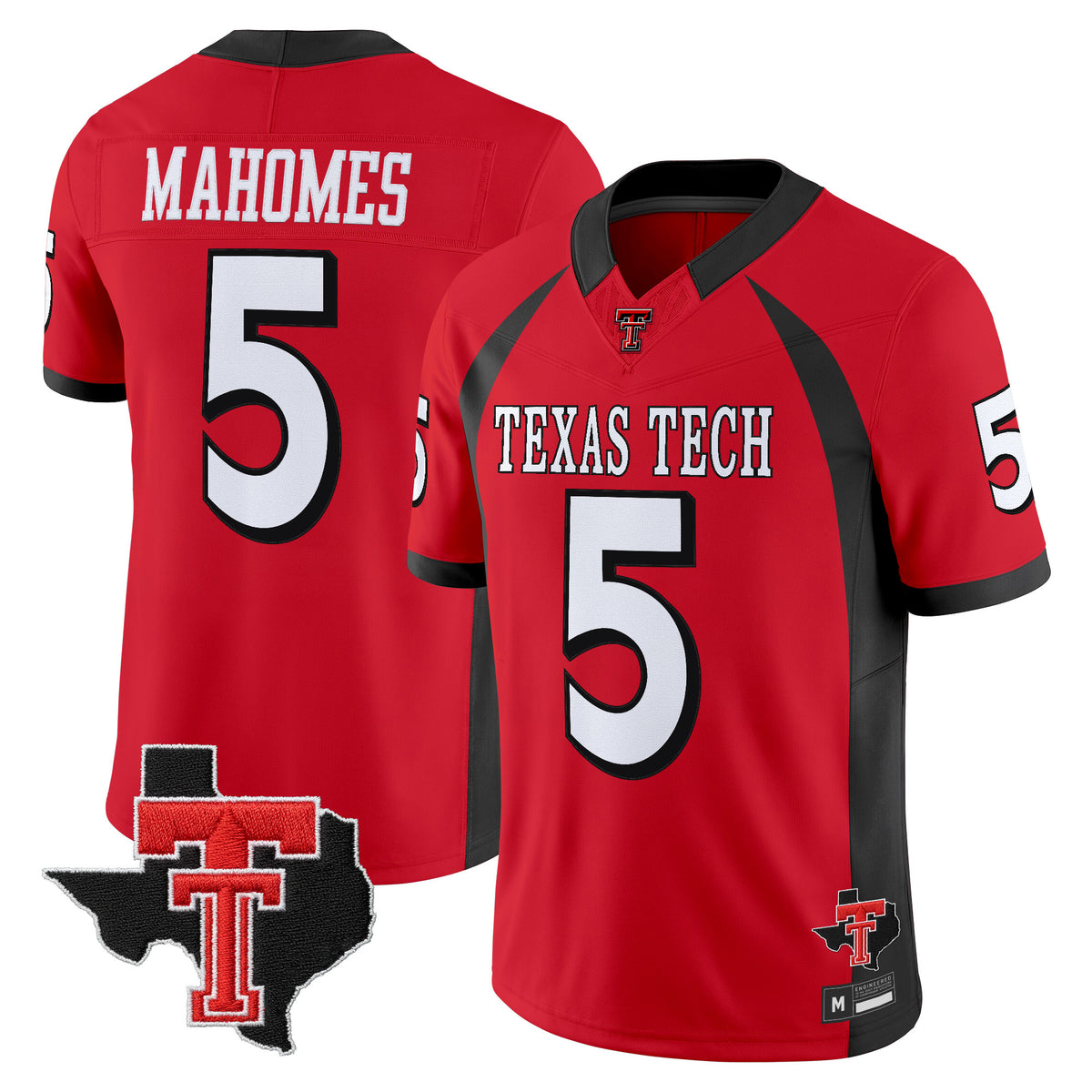 Men's Texas Tech Red Raiders Throwback Vapor Limited Jersey - Texas Patch - All Stitched