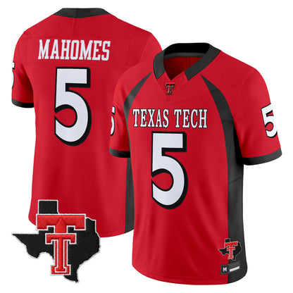 Men's Texas Tech Red Raiders Throwback Vapor Limited Jersey - Texas Patch - All Stitched