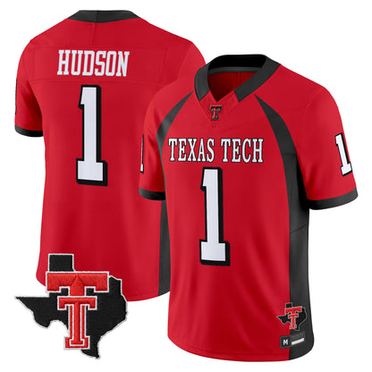 Men's Texas Tech Red Raiders Throwback Vapor Limited Jersey - Texas Patch - All Stitched