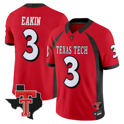 Men's Texas Tech Red Raiders Throwback Vapor Limited Jersey - Texas Patch - All Stitched