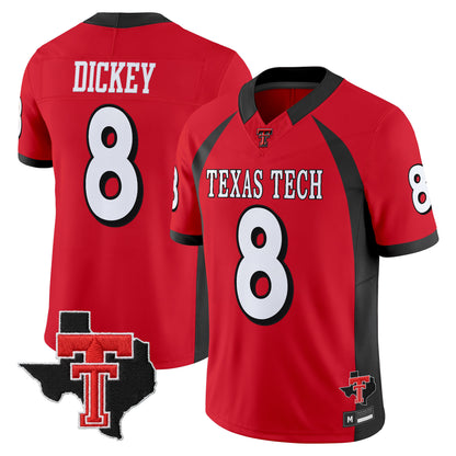 Men's Texas Tech Red Raiders Throwback Vapor Limited Jersey - Texas Patch - All Stitched