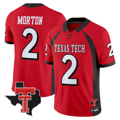Men's Texas Tech Red Raiders Throwback Vapor Limited Jersey - Texas Patch - All Stitched