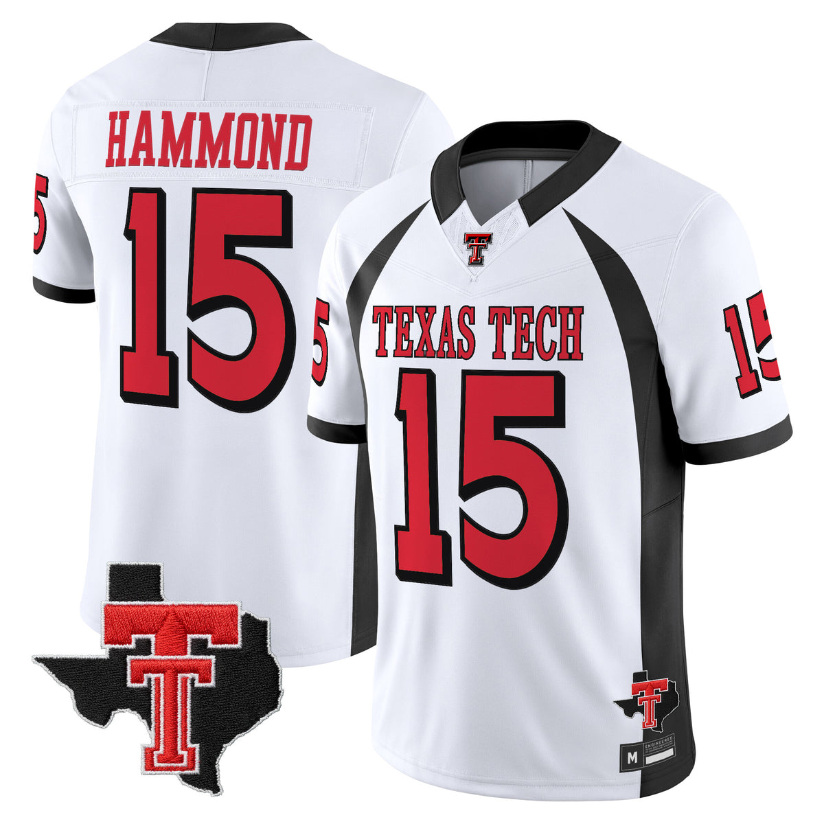 Men's Texas Tech Red Raiders Throwback Vapor Limited Jersey - Texas Patch - All Stitched