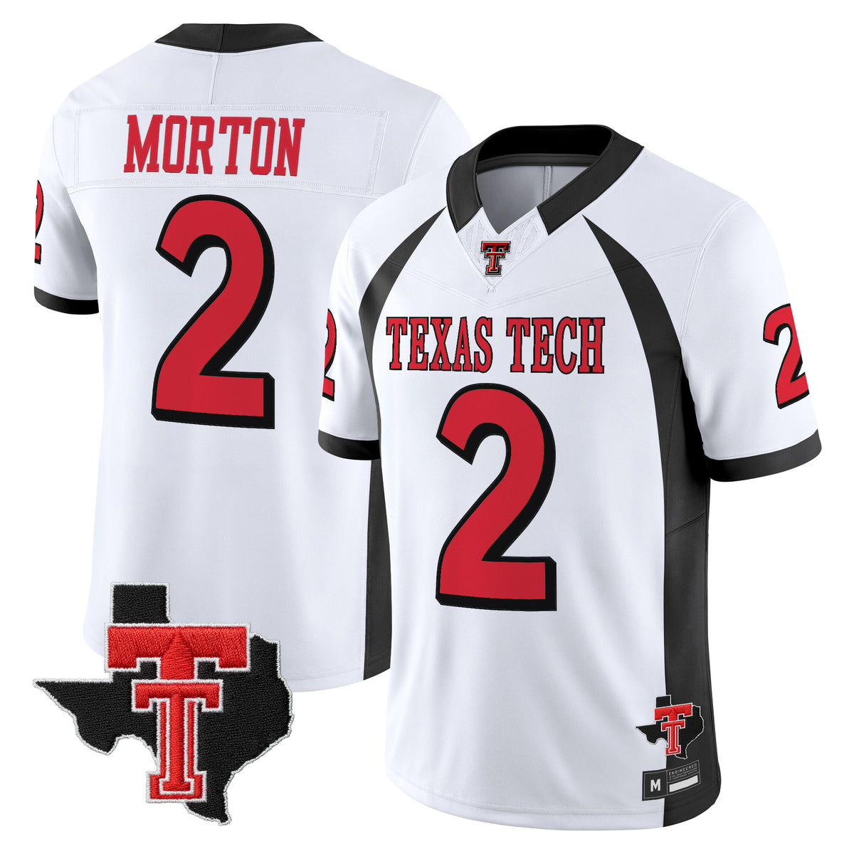 Men's Texas Tech Red Raiders Throwback Vapor Limited Jersey - Texas Patch - All Stitched
