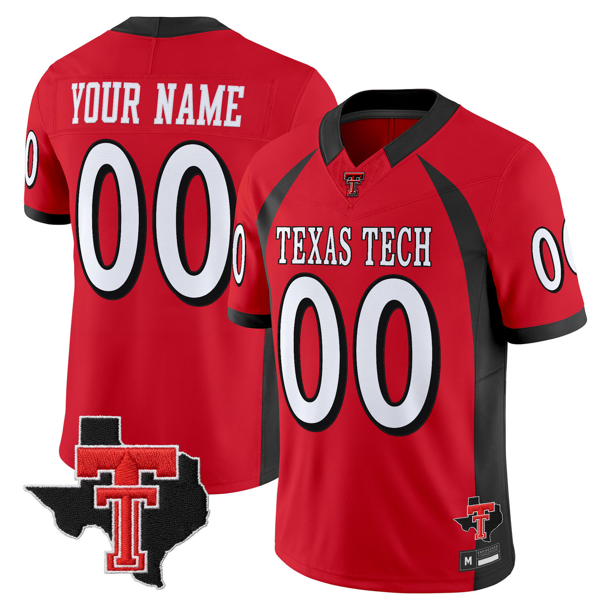 Texas Tech Red Raiders Throwback Vapor Limited Custom Jersey - Texas Patch - All Stitched