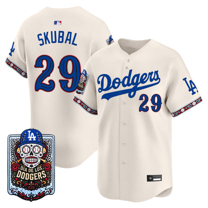 Men's Los Angeles Dodgers Día de los Muertos Vapor Premier Limited Jersey - Stitched