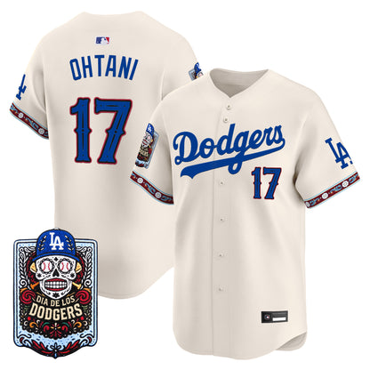 Men's Los Angeles Dodgers Día de los Muertos Vapor Premier Limited Jersey - Stitched