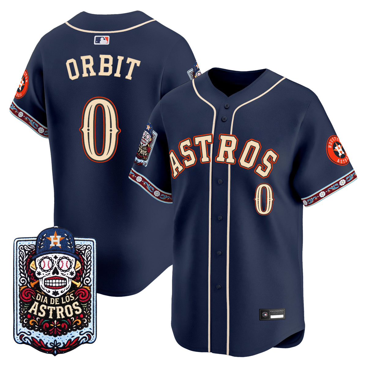 Men's Houston Astros Día de los Muertos Vapor Premier Limited Jersey - Stitched