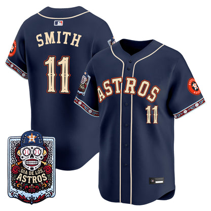 Men's Houston Astros Día de los Muertos Vapor Premier Limited Jersey - Stitched