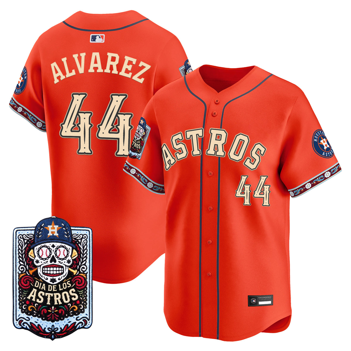 Men's Houston Astros Día de los Muertos Vapor Premier Limited Jersey - Stitched