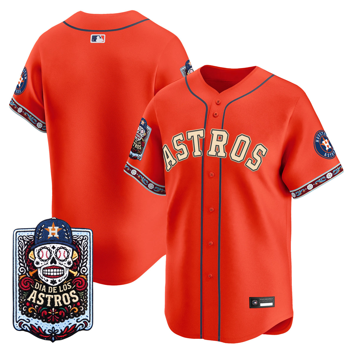 Men's Houston Astros Día de los Muertos Vapor Premier Limited Jersey - Stitched