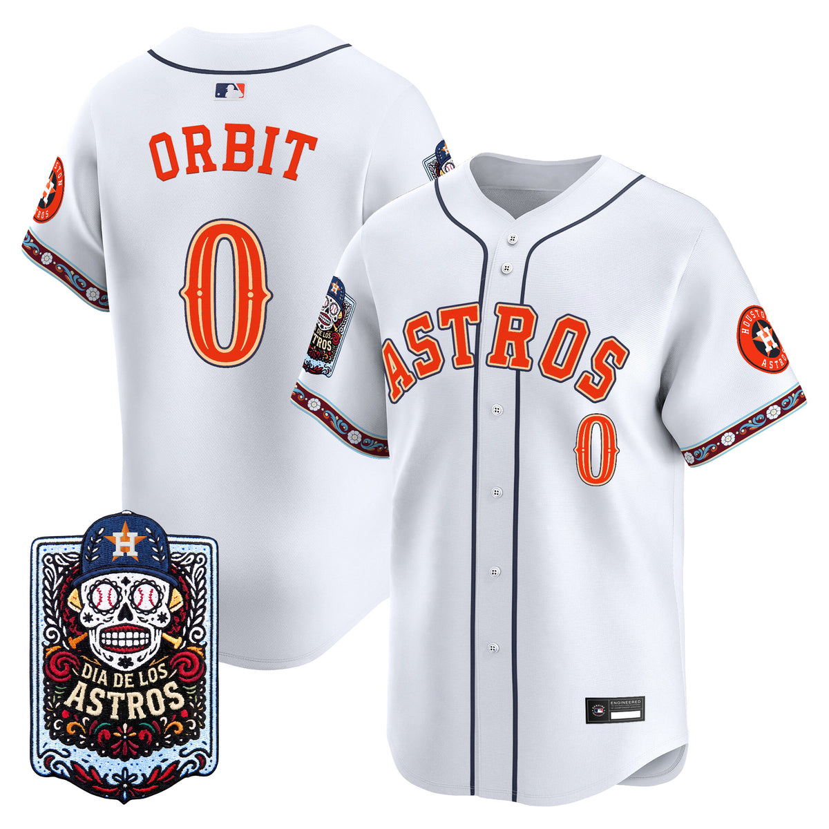 Men's Houston Astros Día de los Muertos Vapor Premier Limited Jersey - Stitched