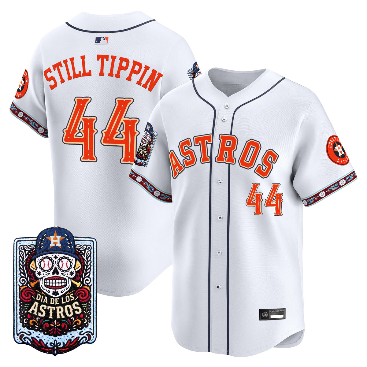 Men's Houston Astros Día de los Muertos Vapor Premier Limited Jersey - Stitched