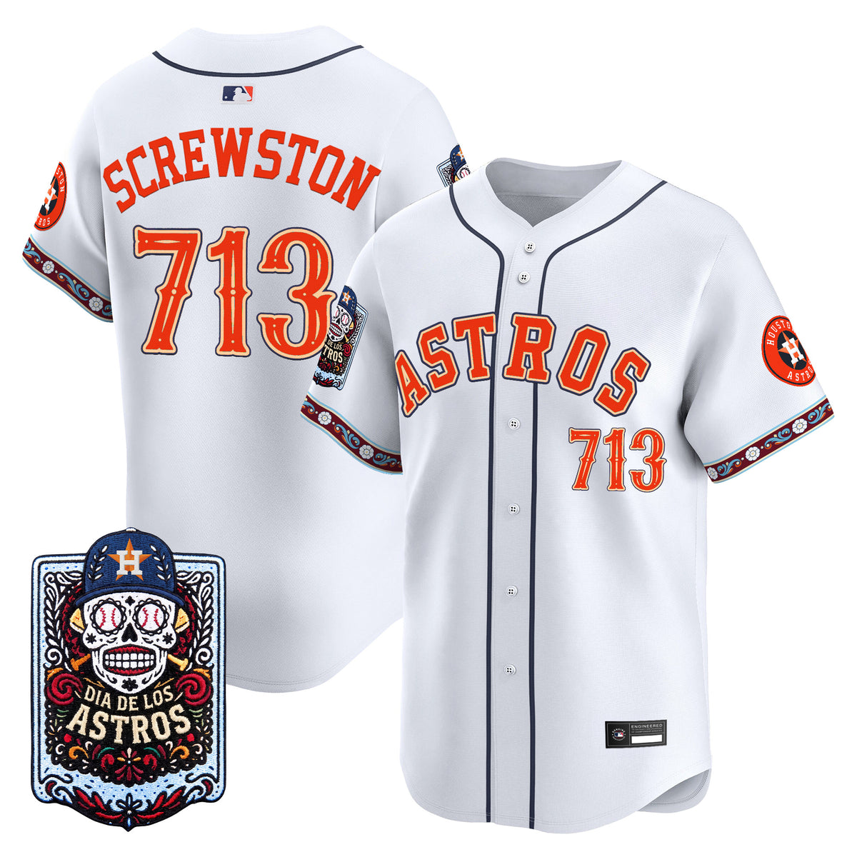 Men's Houston Astros Día de los Muertos Vapor Premier Limited Jersey - Stitched