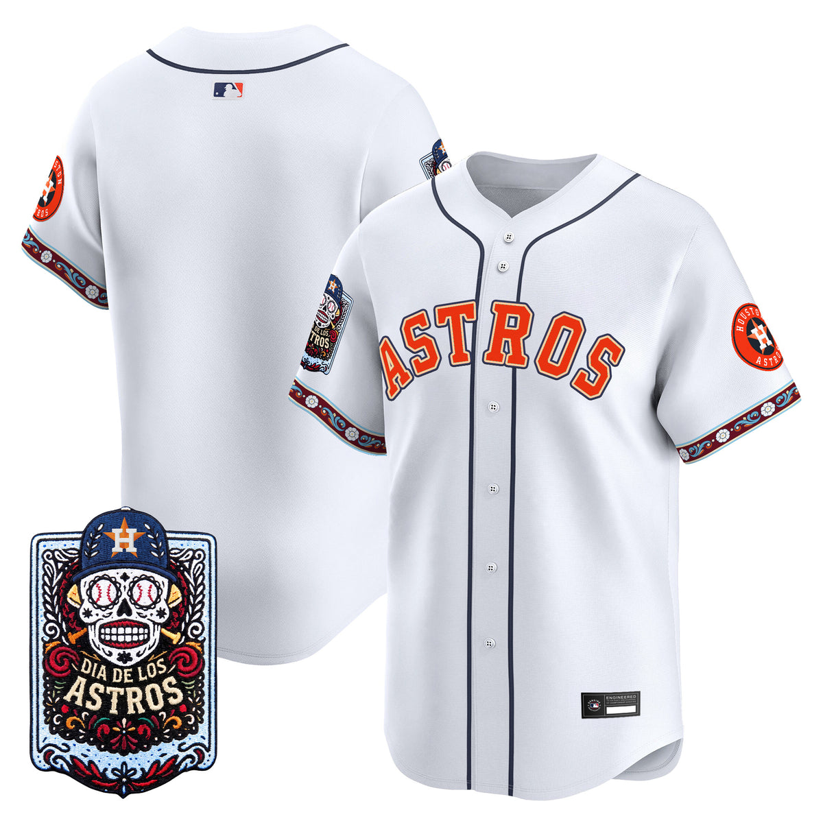 Men's Houston Astros Día de los Muertos Vapor Premier Limited Jersey - Stitched