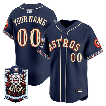 Houston Astros Día de los Muertos Vapor Premier Limited Custom Jersey - Stitched