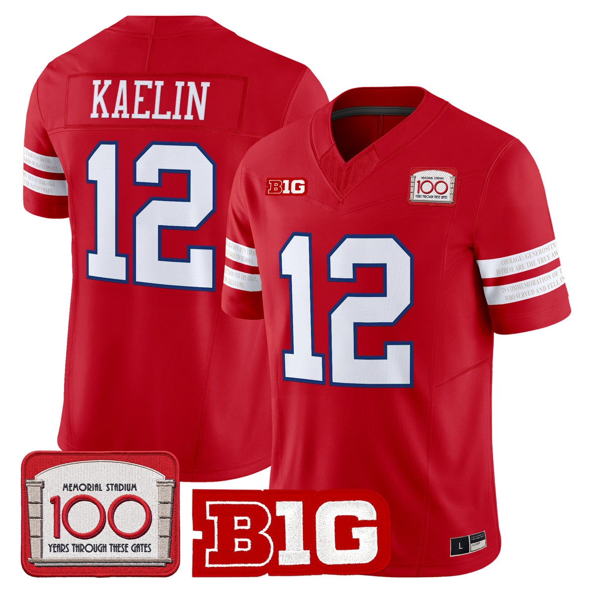 Nebraska Cornhuskers Memorial Stadium 100th Anniversary Vapor Limited Jersey - All Stitched