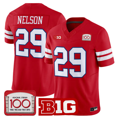 Nebraska Cornhuskers Memorial Stadium 100th Anniversary Vapor Limited Jersey - All Stitched