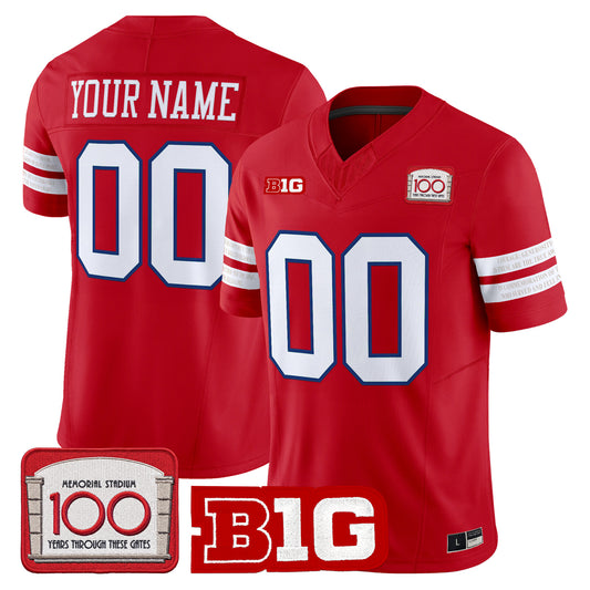 Nebraska Cornhuskers Memorial Stadium 100th Anniversary Vapor Limited Custom Jersey - All Stitched