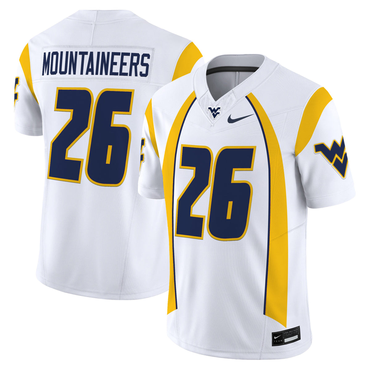 Men's West Virginia Mountaineers Throwback Vapor Limited Jersey - All Stitched