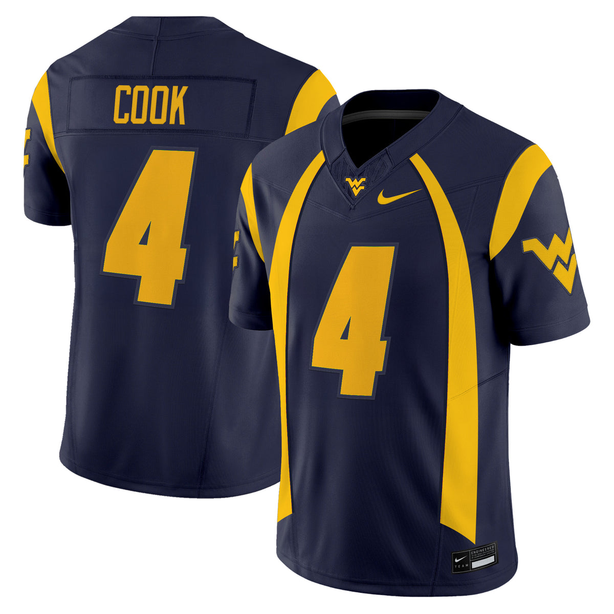 Men's West Virginia Mountaineers Throwback Vapor Limited Jersey - All Stitched
