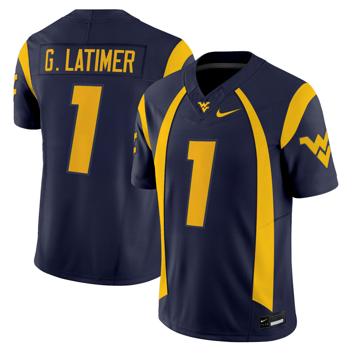 Men's West Virginia Mountaineers Throwback Vapor Limited Jersey - All Stitched