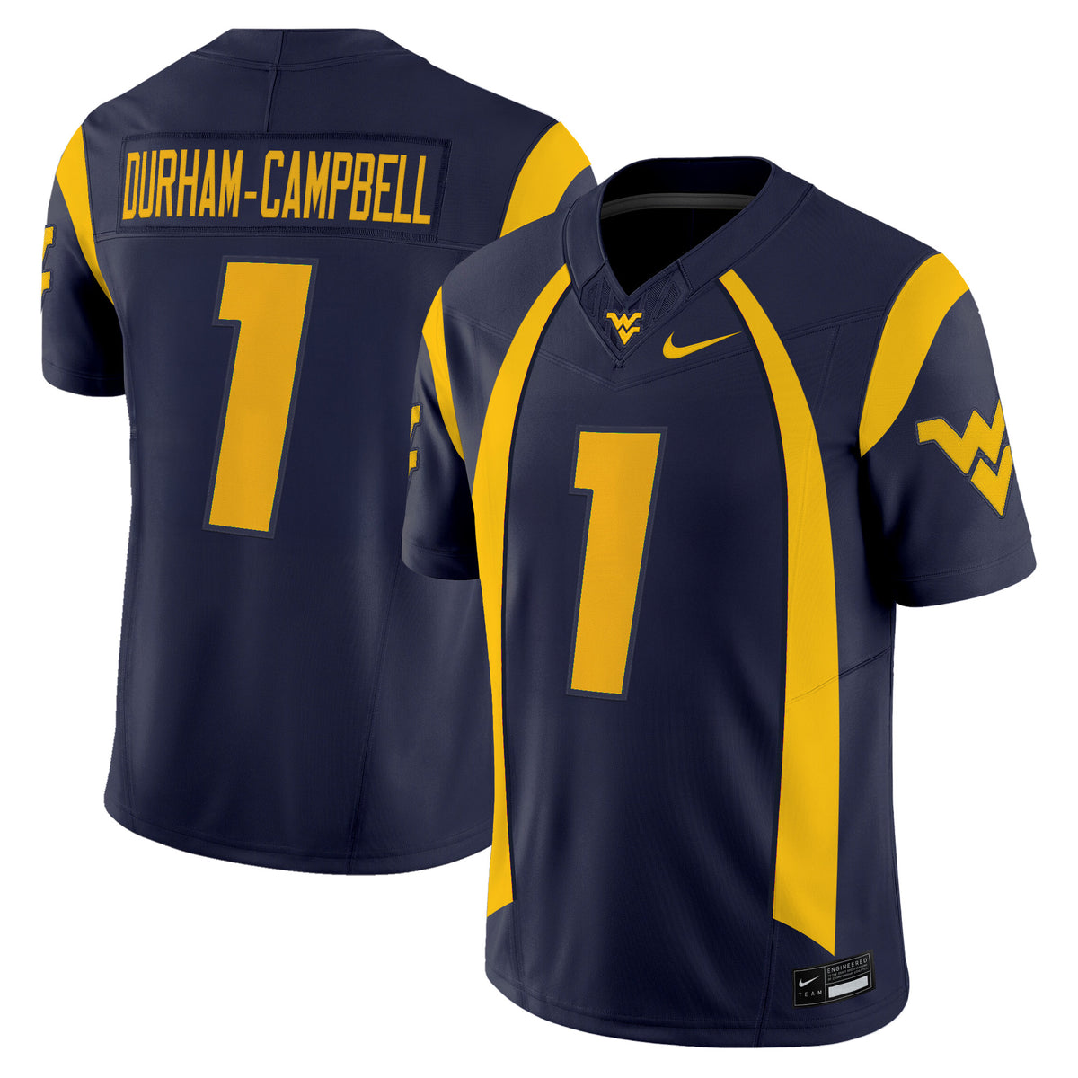 Men's West Virginia Mountaineers Throwback Vapor Limited Jersey - All Stitched