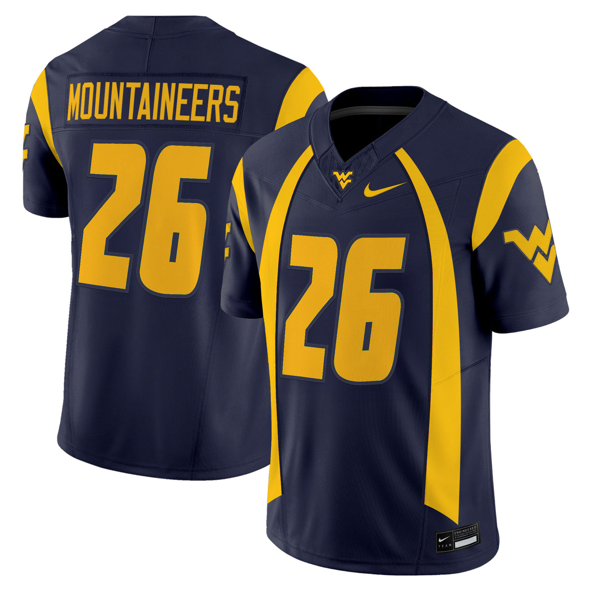 Men's West Virginia Mountaineers Throwback Vapor Limited Jersey - All Stitched