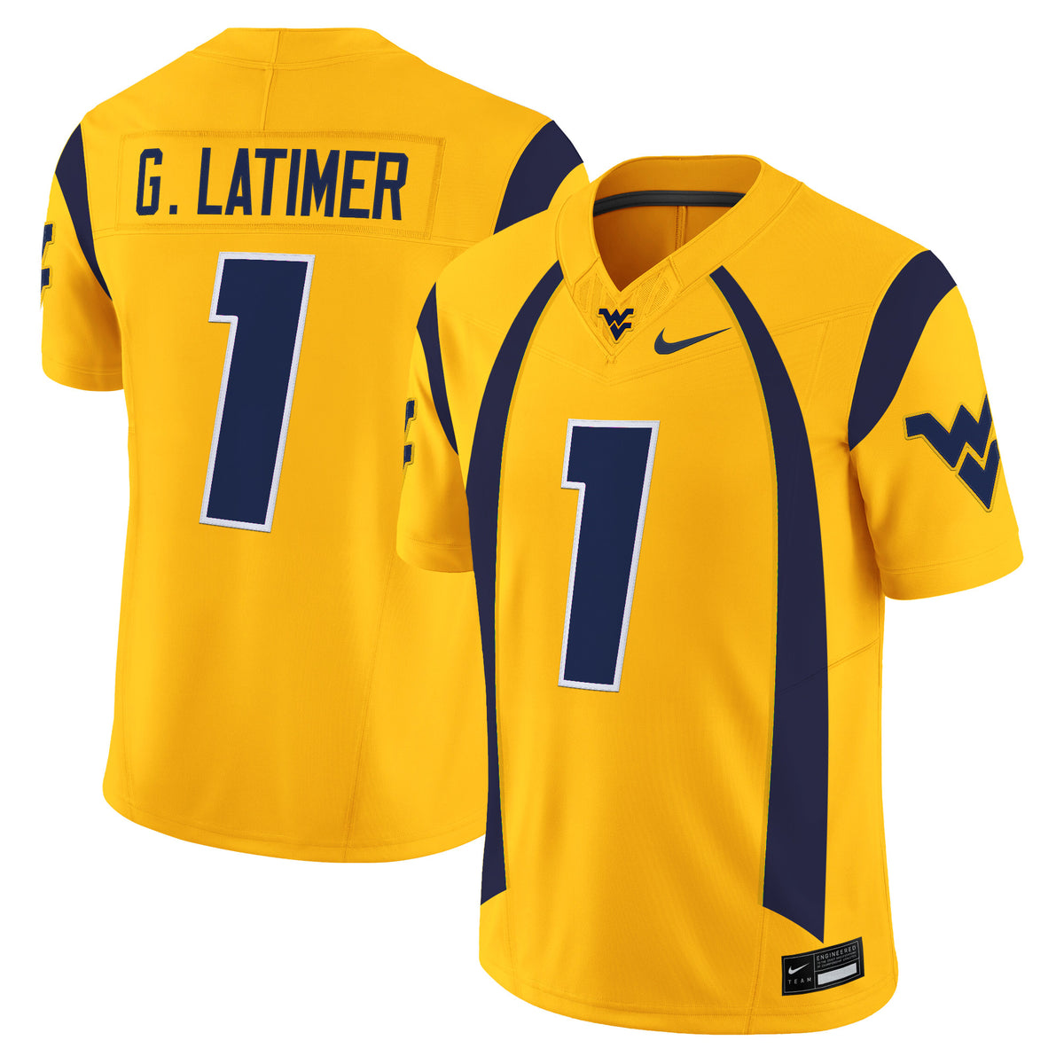 Men's West Virginia Mountaineers Throwback Vapor Limited Jersey - All Stitched