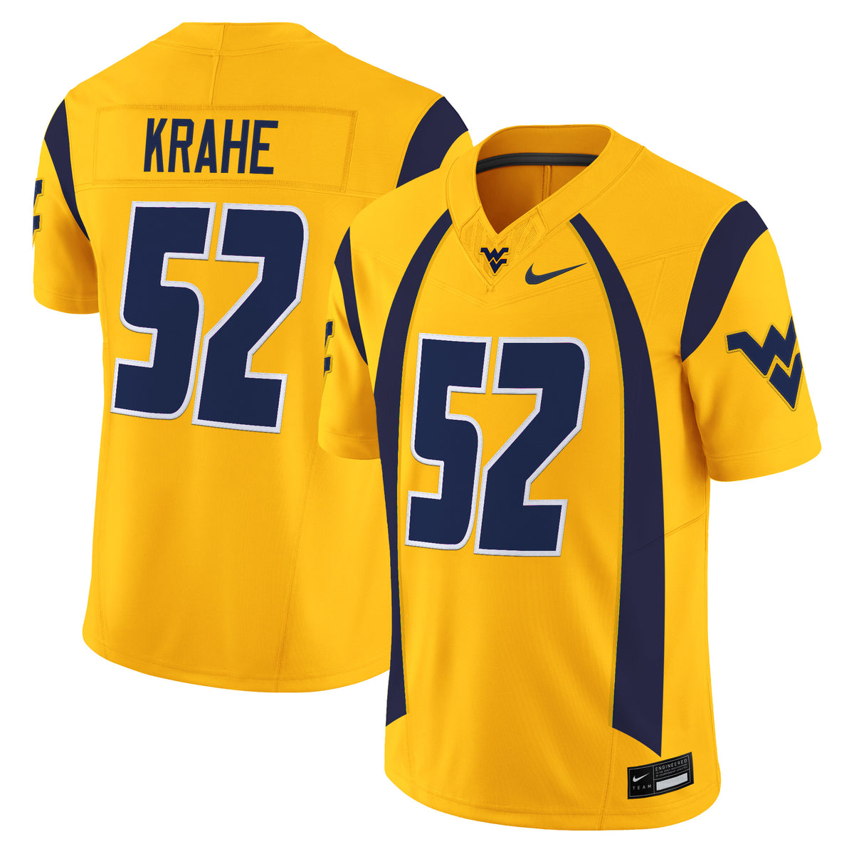 Men's West Virginia Mountaineers Throwback Vapor Limited Jersey - All Stitched