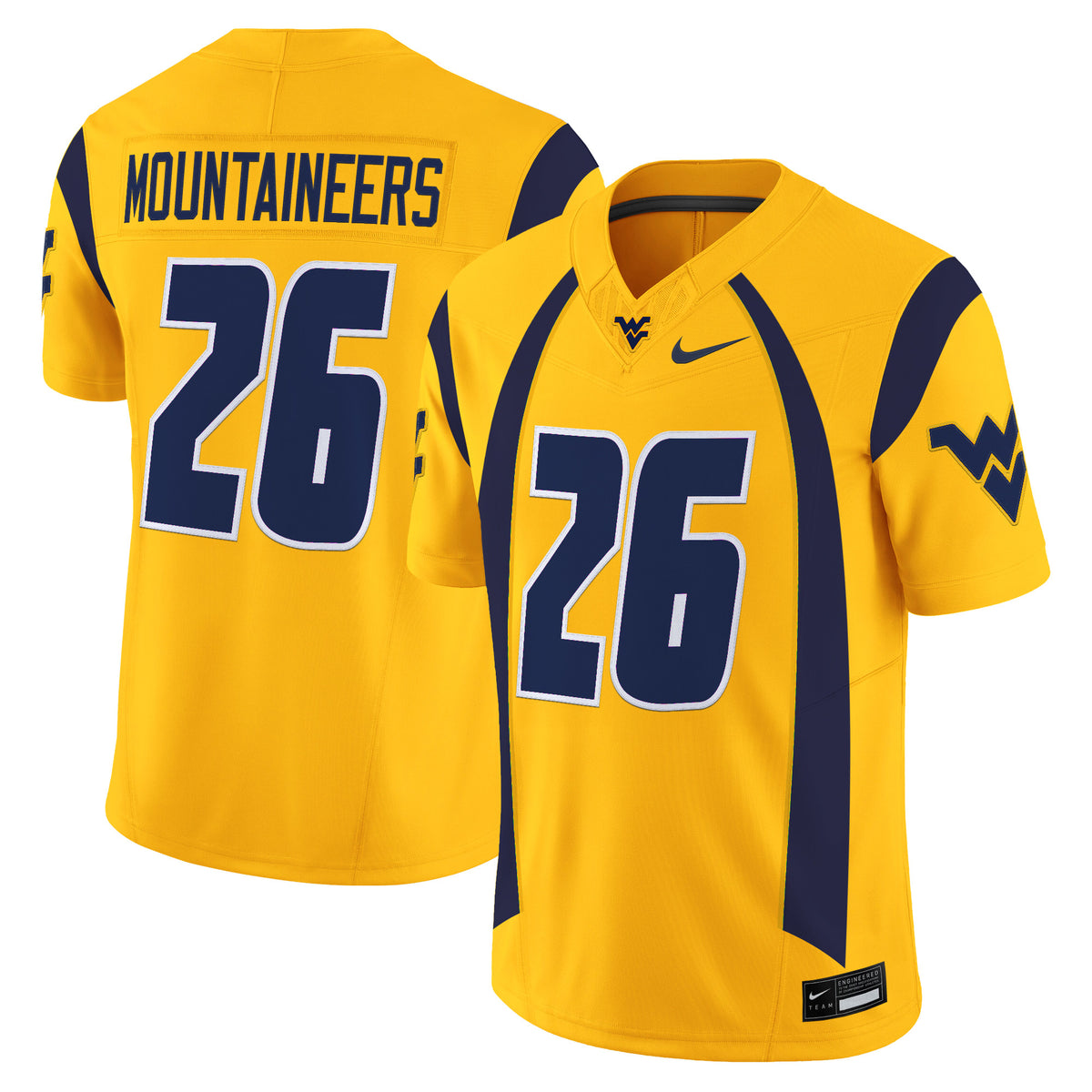 Men's West Virginia Mountaineers Throwback Vapor Limited Jersey - All Stitched
