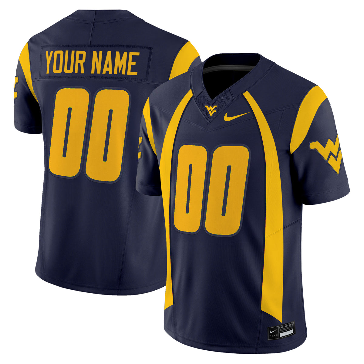 West Virginia Mountaineers Throwback Vapor Limited Custom Jersey - All Stitched