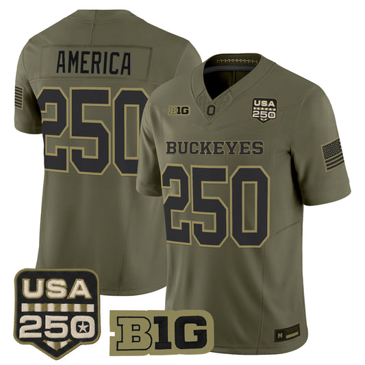 Men's Ohio State Buckeyes 2026 Salute to Service Vapor Limited Jersey - Stitched