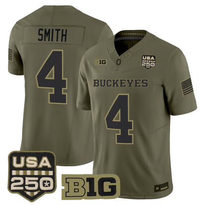 Men's Ohio State Buckeyes 2026 Salute to Service Vapor Limited Jersey - Stitched