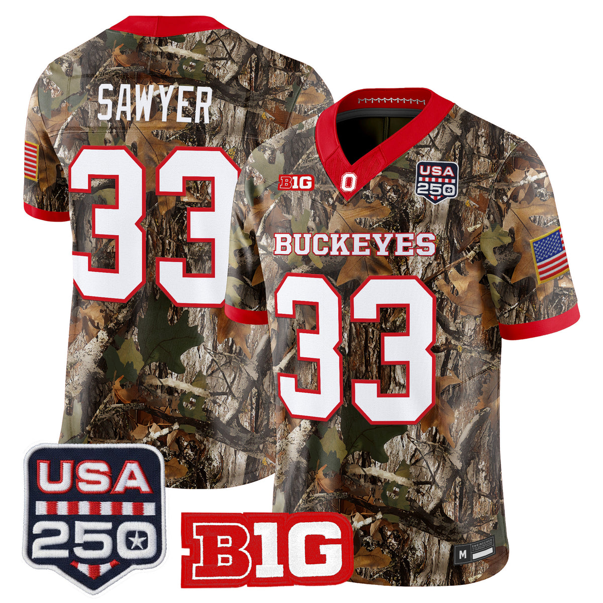 Men's Ohio State Buckeyes 2026 Salute to Service Vapor Limited Jersey - Stitched