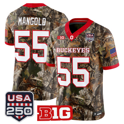 Men's Ohio State Buckeyes 2026 Salute to Service Vapor Limited Jersey - Stitched