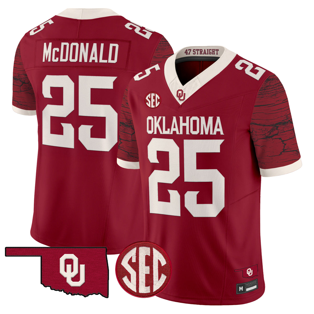 Men's Oklahoma Sooners Rough Rider Vapor Limited Jersey - All Stitched