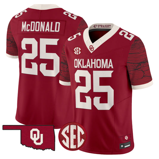 Men's Oklahoma Sooners Rough Rider Vapor Limited Jersey - All Stitched